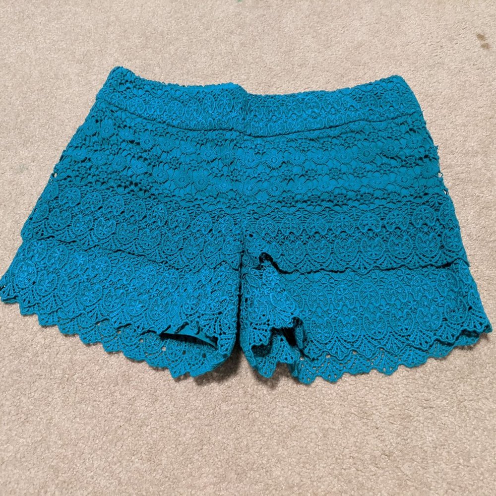 Sea Green Ann Taylor LOFT Riviera Shorts, Size - (US) 4